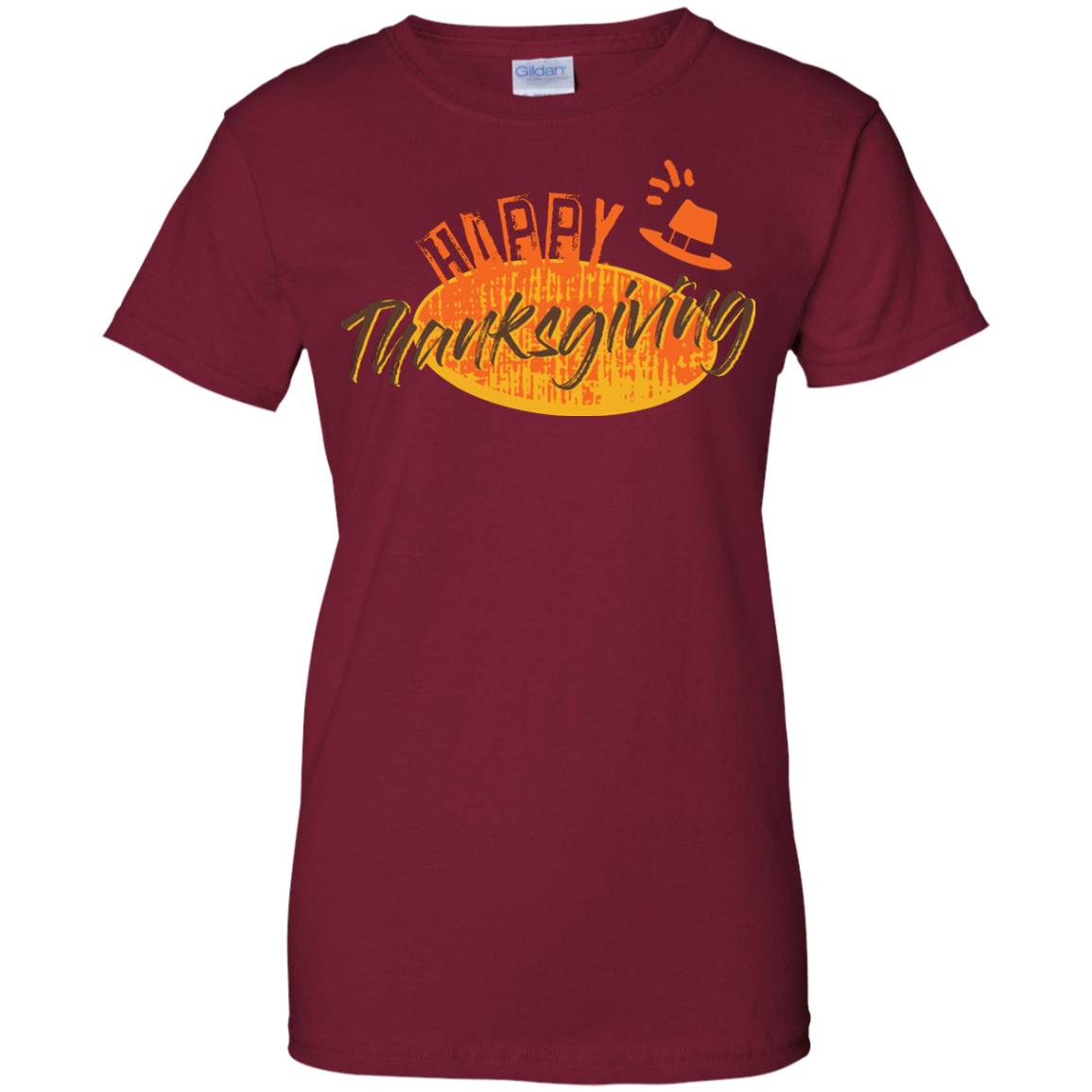 Happy Thanksgiving Gildan Ladies' 100% Cotton T-Shirt - DNA Trends