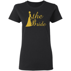 Bridal Shower- Golden Font Bachelorette Party  Ladies' T-Shirt For Bride - DNA Trends