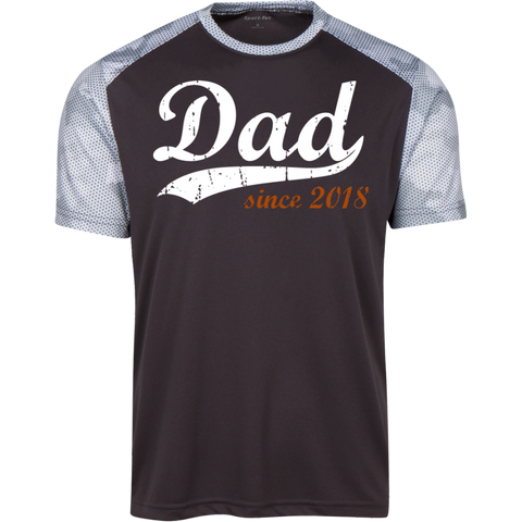 Image of Dad since 2018 CamoHex  T-Shirt - DNA Trends