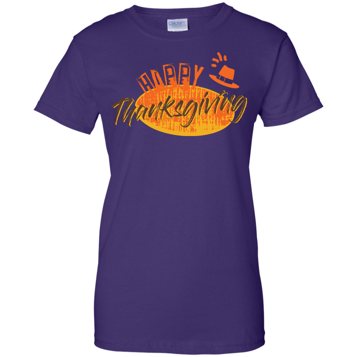 Happy Thanksgiving Gildan Ladies' 100% Cotton T-Shirt - DNA Trends