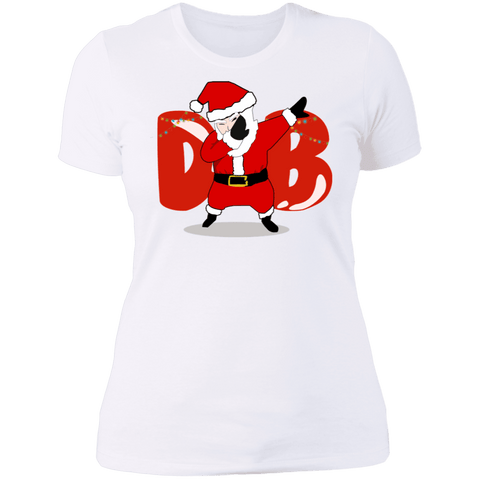 Image of Amusing Dabbing Santa Ladies'  T-Shirt - DNA Trends