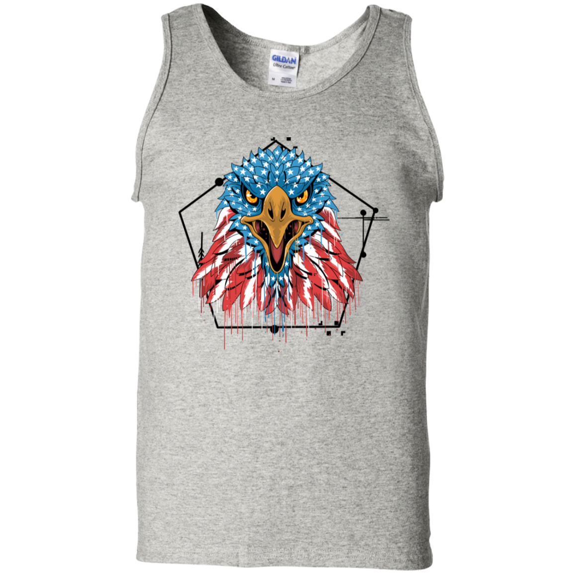 Premium  4Premium  4th of July - Patriotic Eagle  100% Cotton Tank Top - DNA Trends