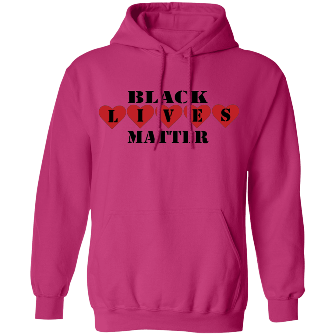 Black Love Pullover Hoodie - DNA Trends