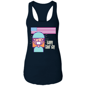 Happy Labor Day Ladies Racerback Tank - DNA Trends