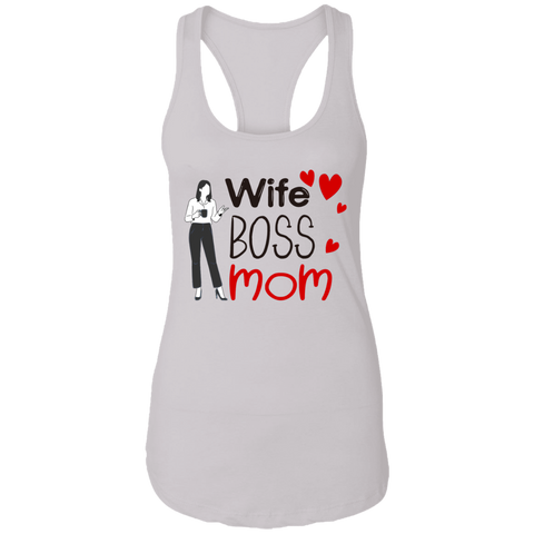 Image of Wife , Boss , Mom Ladies Ideal Racerback Tank - DNA Trends