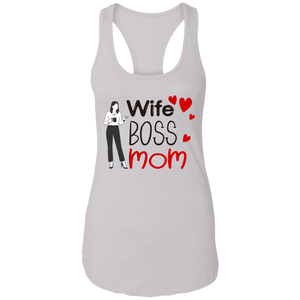 Wife , Boss , Mom Ladies Ideal Racerback Tank - DNA Trends