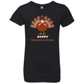 Happy Thanksgiving Masked Turkey Girls' T-Shirt - DNA Trends