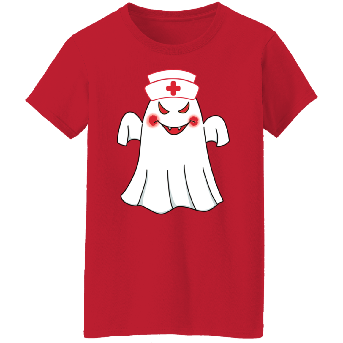 Ghost Nurse Halloween Costume Ladies'  T-Shirt - DNA Trends