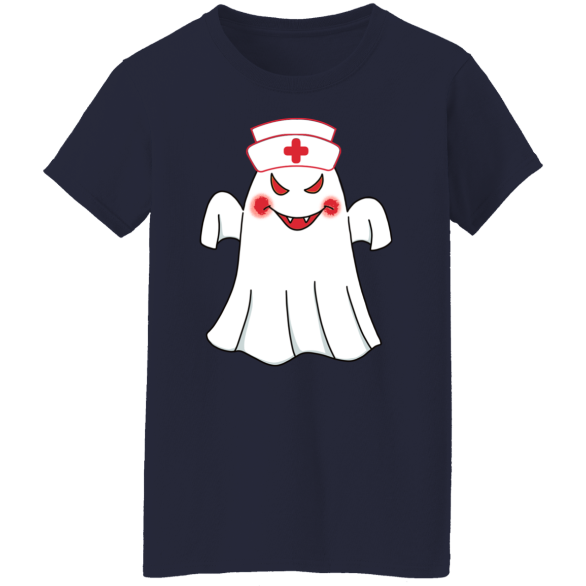 Ghost Nurse Halloween Costume Ladies'  T-Shirt - DNA Trends
