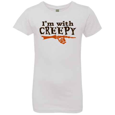 Image of I'm With Creepy Halloween T-Shirt(Girls) - DNA Trends