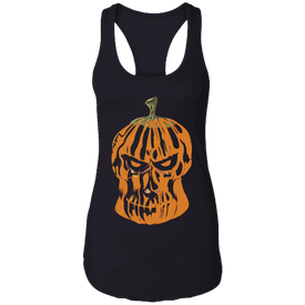 Pumpkin-Skull Halloween Costume  Ladies Ideal Racerback Tank - DNA Trends