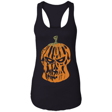Image of Pumpkin-Skull Halloween Costume  Ladies Ideal Racerback Tank - DNA Trends