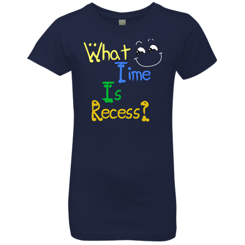 Image of What Time Is Recess - Back to School Girls' Princess T-Shirt - DNA Trends