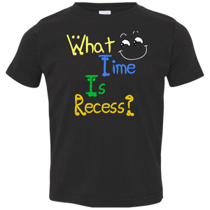 What Time Is Recess - Back to School Toddler Jersey T-Shirt - DNA Trends