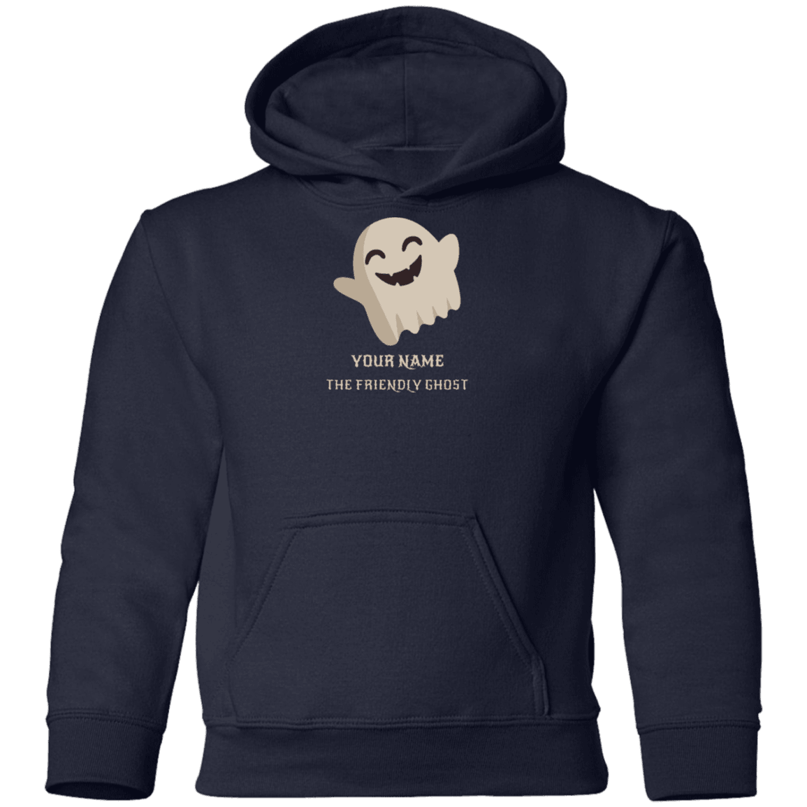Personalised Friendly Ghost Halloween Costume Pullover Hoodie(Kids) - DNA Trends