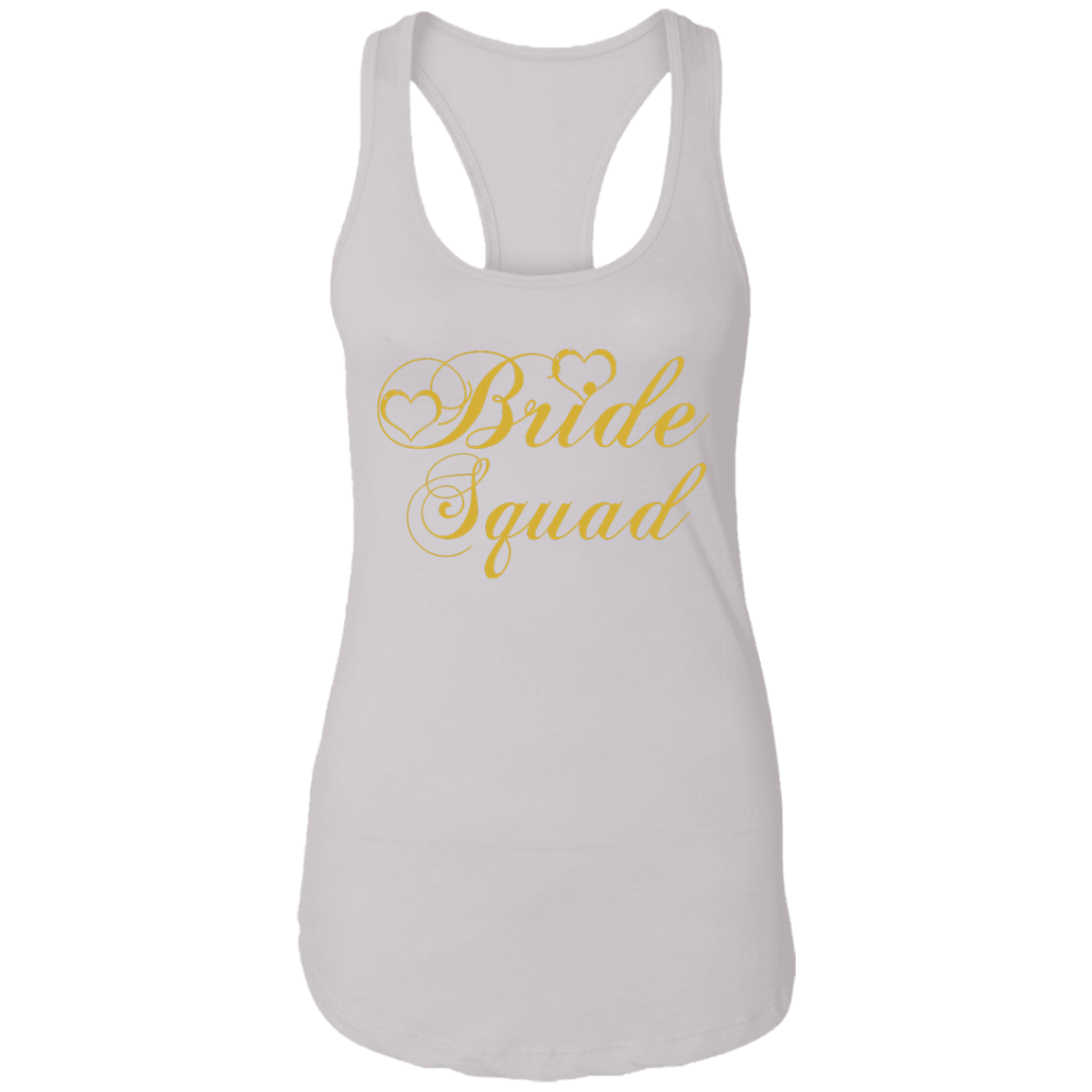Bride Squad - Golden Font Bachelorette Party- Bridemaids Ladies'  Ideal Racerback Tank - DNA Trends