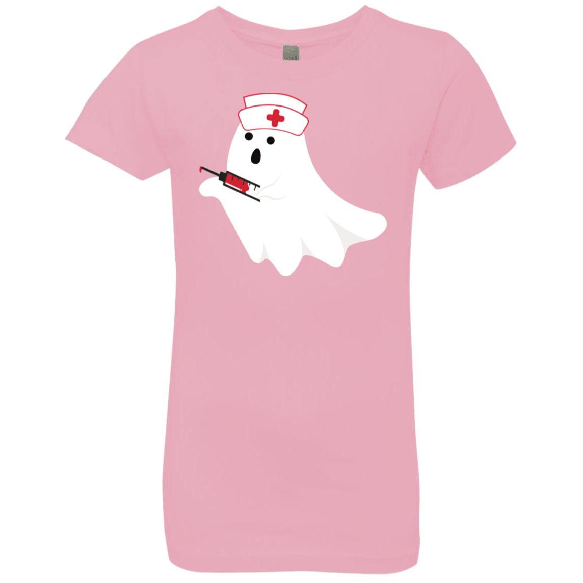 Ghost Nurse Syringe Halloween Costume Girls' Princess T-Shirt - DNA Trends