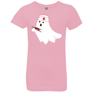 Ghost Nurse Syringe Halloween Costume Girls' Princess T-Shirt - DNA Trends