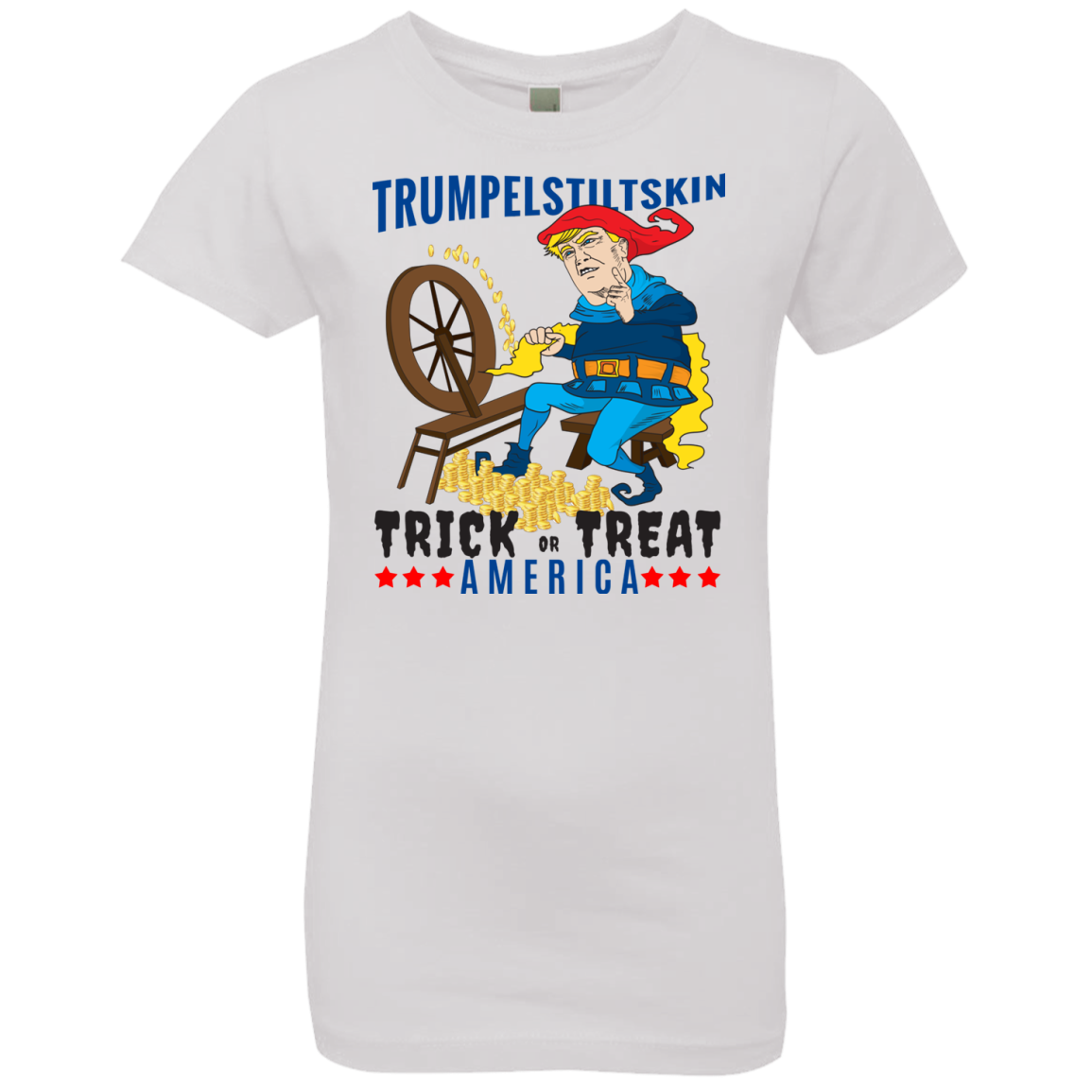 Trumpelstiltskin Trick Or Treat America T-Shirt Halloween Clothes (Girls) - DNA Trends
