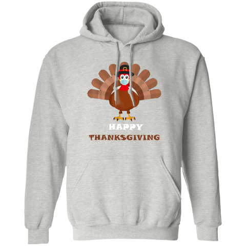Image of Happy Thanksgiving Masked Turkey Pullover Hoodie - DNA Trends