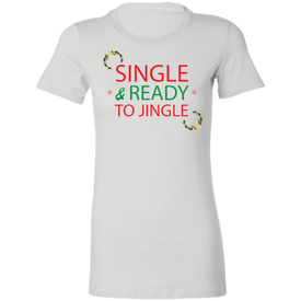 Single & Ready To Jingle Ladies' T-Shirt - DNA Trends