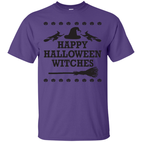 Image of Happy Halloween Witches T-Shirt Halloween Cool Tees (Boys) - DNA Trends