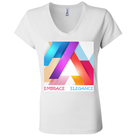 Image of Embrace Elegance Ladies' V-Neck T-Shirt - DNA Trends
