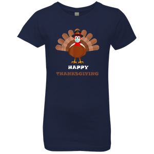 Happy Thanksgiving Masked Turkey Girls' T-Shirt - DNA Trends