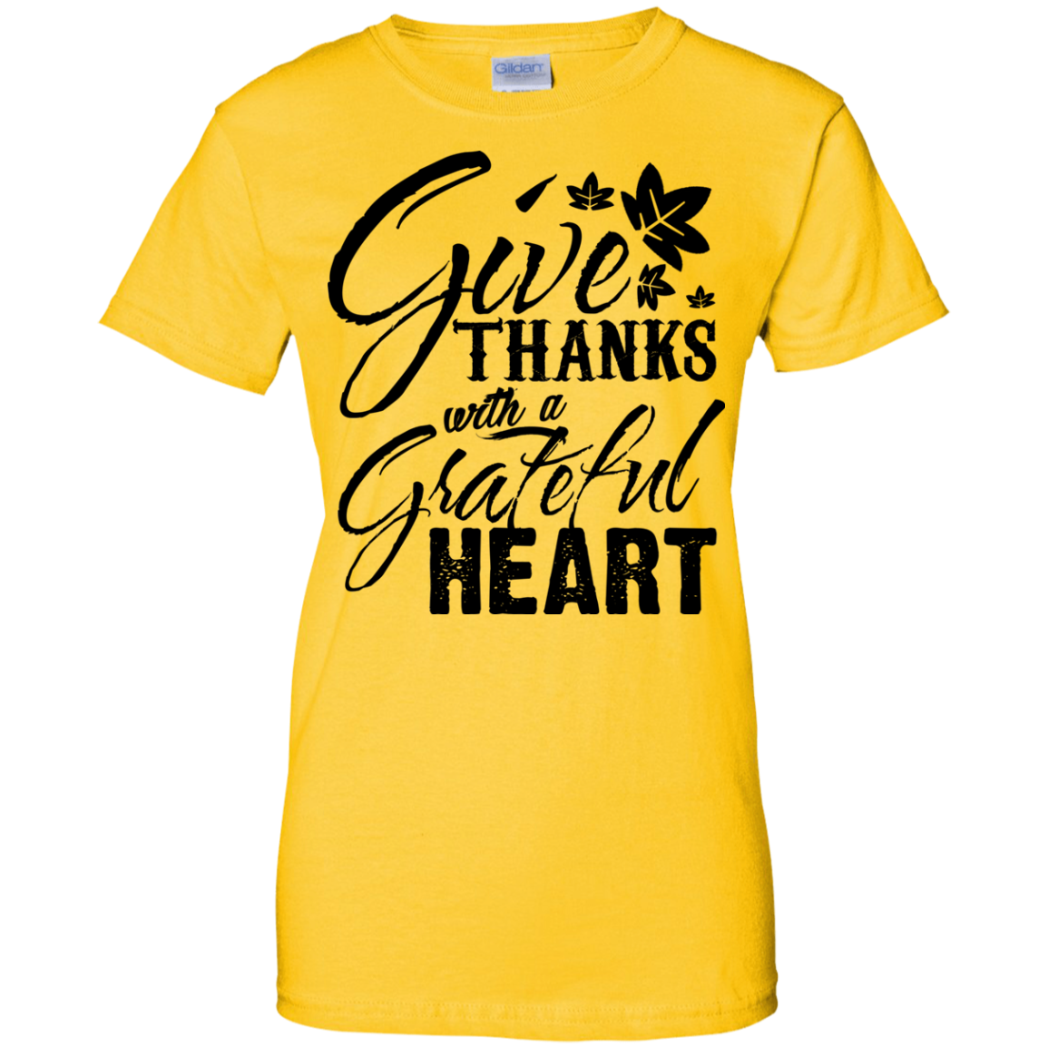 Give Thanks with a Grateful Heart Ladies' 100% Cotton T-Shirt for This Thanksgiving - DNA Trends