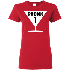 Funny Drunk 1, Thing 1, Thing 2 Halloween Costume Ladies' T-Shirt - DNA Trends