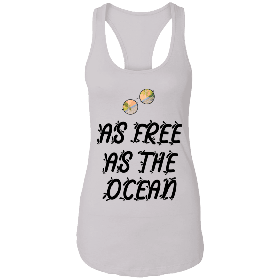 As Free As The Ocean Ladies Ideal Summer Racerback Tank - DNA Trends
