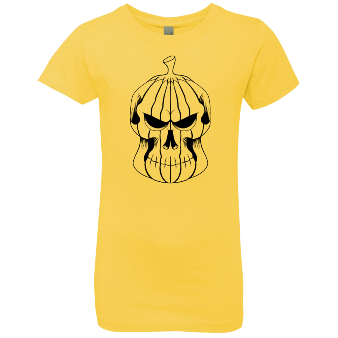 Pumpkin Skull Halloween Costume  Girls' Princess T-Shirt - DNA Trends