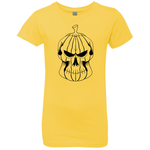 Pumpkin Skull Halloween Costume  Girls' Princess T-Shirt - DNA Trends