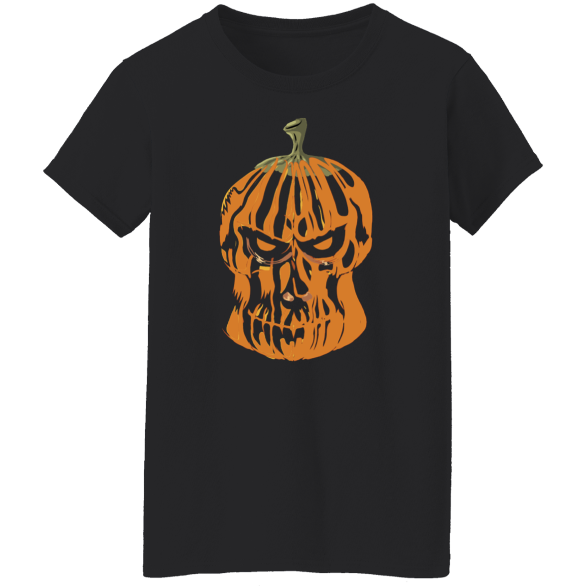 Pumpkin-Skull Halloween Costume  Ladies'  T-Shirt - DNA Trends