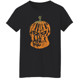Pumpkin-Skull Halloween Costume  Ladies'  T-Shirt - DNA Trends