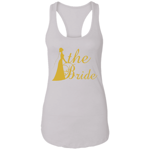 Bridal Shower- Golden Font Bachelorette Part  Ladies Ideal Racerback Tank For Bride - DNA Trends