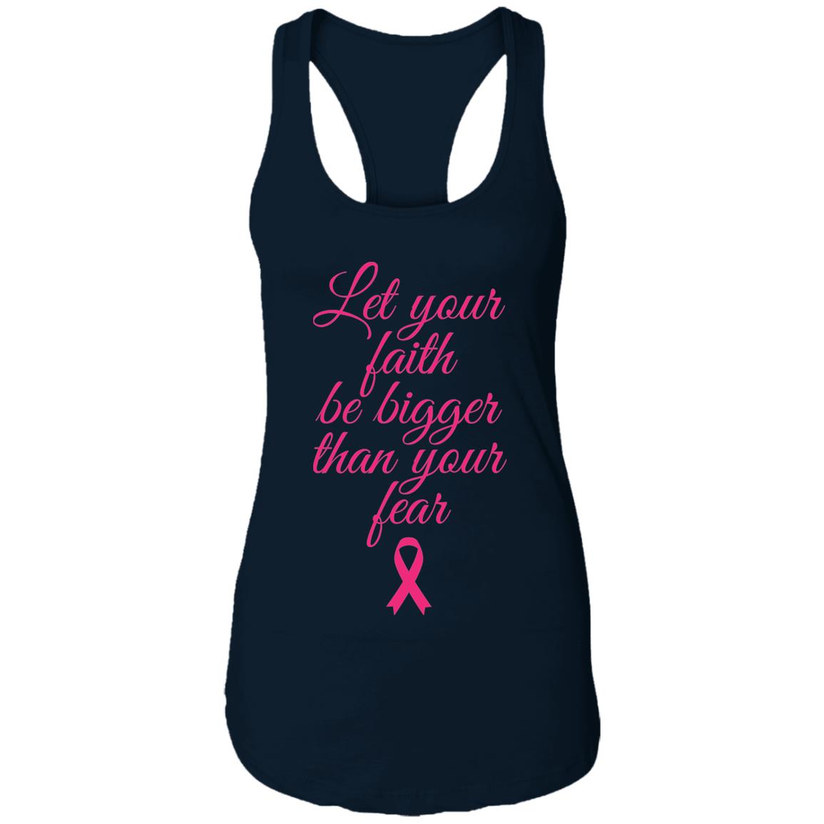 Faith Above Fear Breast Cancer Awareness  Ladies Tank - DNA Trends