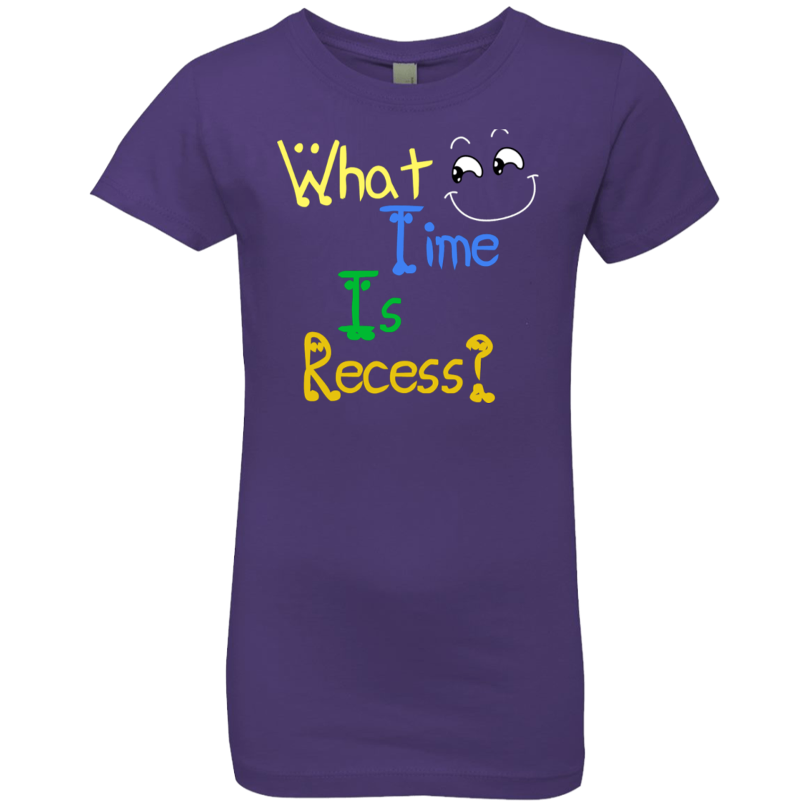 What Time Is Recess - Back to School Girls' Princess T-Shirt - DNA Trends