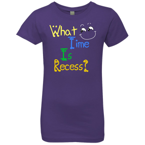 What Time Is Recess - Back to School Girls' Princess T-Shirt - DNA Trends