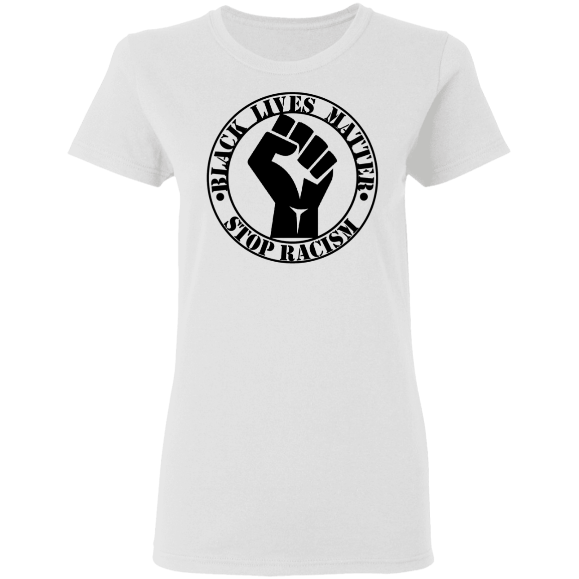BLM NO TO RACISM Ladies'  T-Shirt - DNA Trends