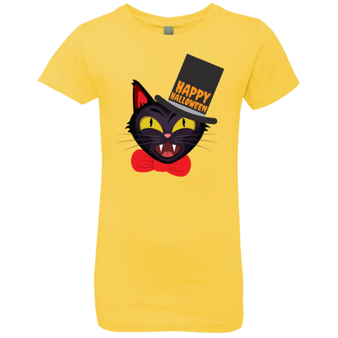 Spooky Cat Happy Halloween Costume T-Shirt(Girls) - DNA Trends