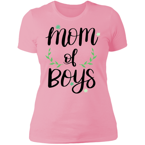 Image of MOM of Boys Mother's Day Ladies' T-Shirt - DNA Trends