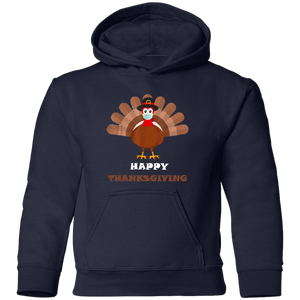 Happy Thanksgiving Masked Turkey Youth Pullover Hoodie - DNA Trends