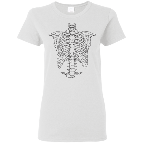 Image of Spooky Skeleton Body Halloween Costume T-shirt(Women) - DNA Trends