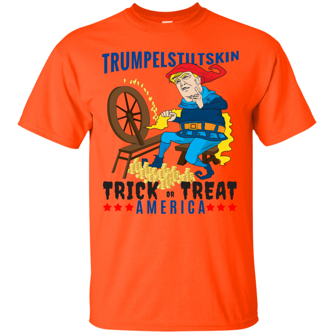 Trumpelstiltskin Trick Or Treat America T-Shirt Halloween Apparel (Men)
