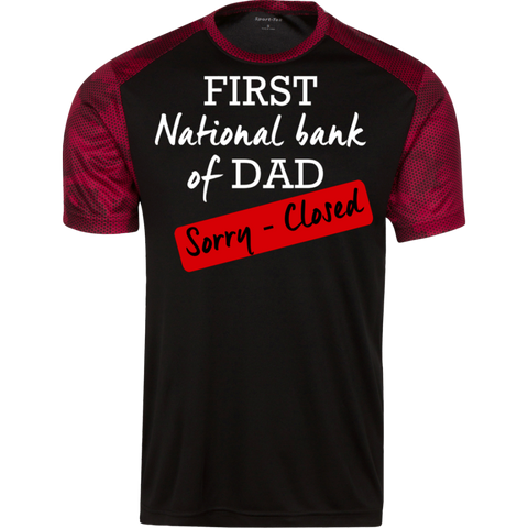 Image of National Bank of Dad CamoHex  T-Shirt - DNA Trends
