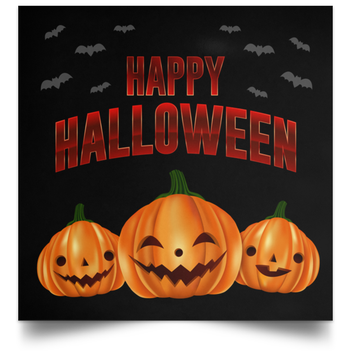 Happy Halloween Satin Square Poster - DNA Trends