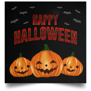 Happy Halloween Satin Square Poster - DNA Trends