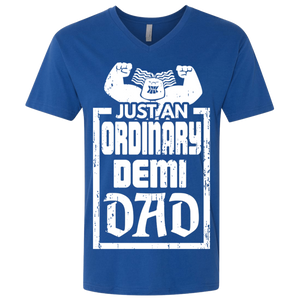 Demi Dad Premium Fitted SS V-Neck - DNA Trends