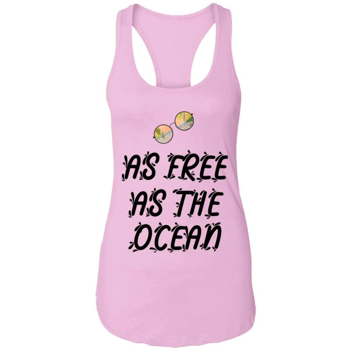 As Free As The Ocean Ladies Ideal Summer Racerback Tank - DNA Trends